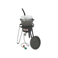 Bayou Classic Outdoor Fish Cooker With Cast Iron Fry Pot - 14"w - 10 psi (B159) / Bayou Classic Outdoor Fish Cooker With Cast Iron 